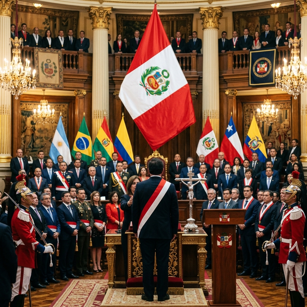 Milei participó de la asunción presidencial de Keiko Fujimori en Perú: