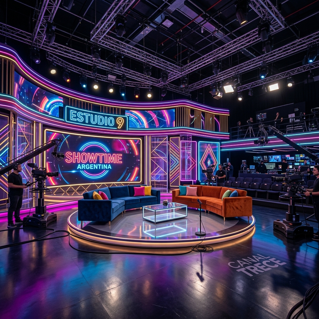 Sabrina Rojas en el set de su nuevo programa televisivo